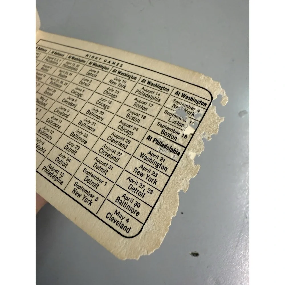 1954 Baseball Cleveland Indians Schedule Ticket Press Media Guide Roster Program